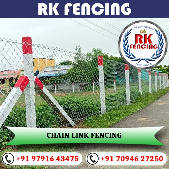 Chain link fencing