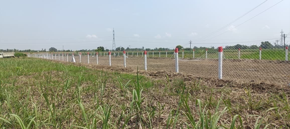 Plot fencing in progress, Chennai